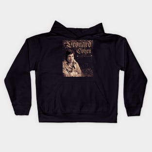 Leonard Cohen // Brown vintage Kids Hoodie